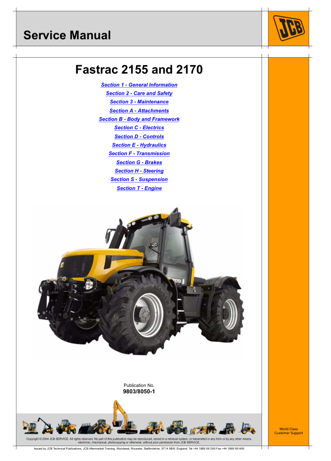 JCB Fastrac 2155 2170 Service Manual - Image 2