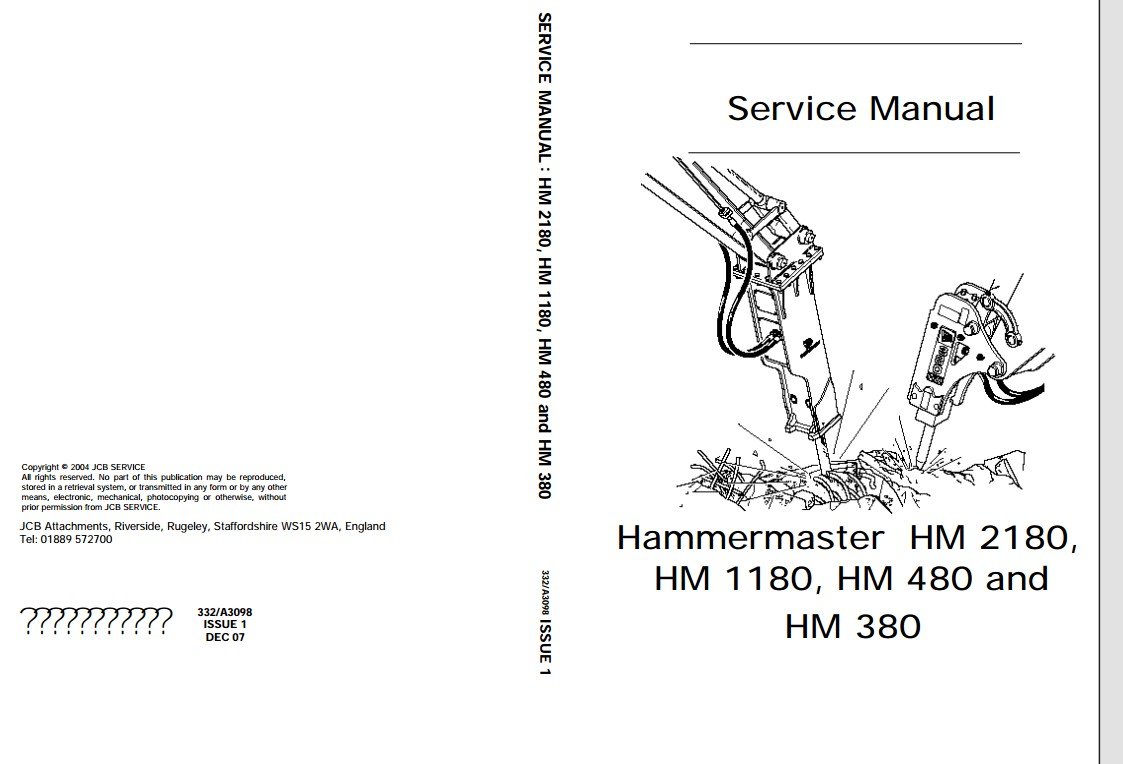 JCB Hammermaster HM 2180 HM 1180 HM 480 HM 380 Service Manual - Image 2