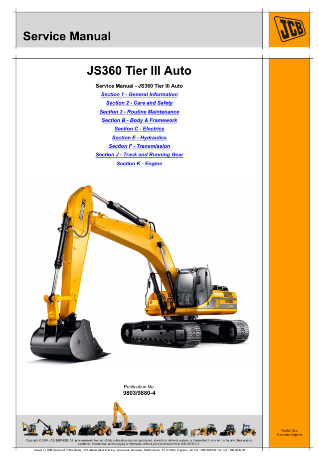 JCB JS360 Tier III Auto Excavator Service Manual - Image 2