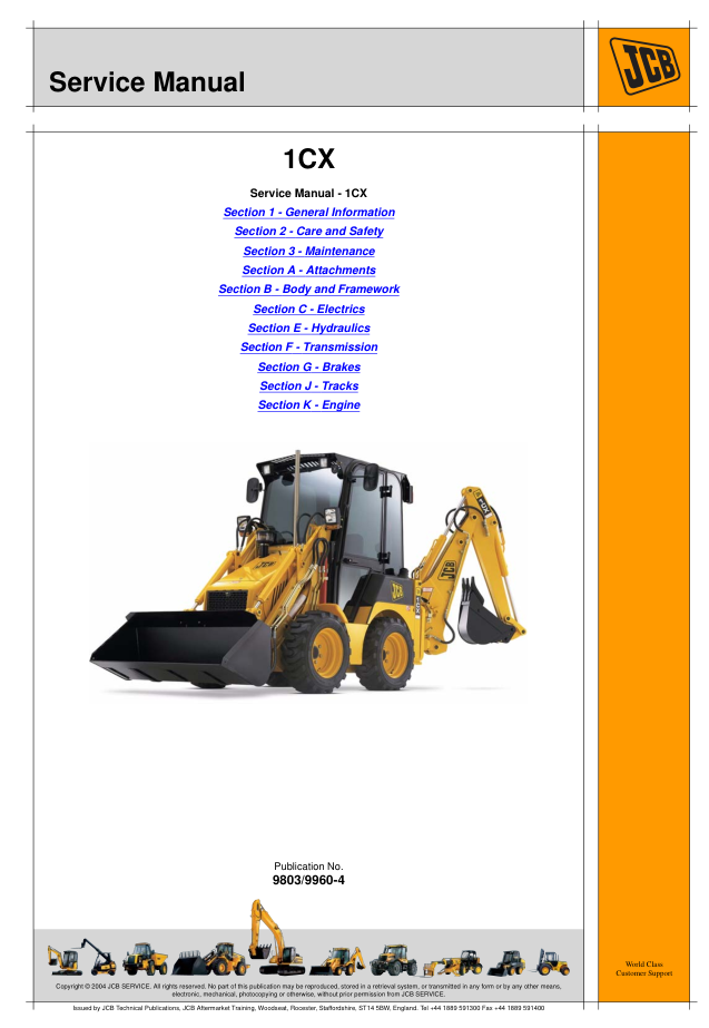 JCB 1CX Backhoe Loader Service Manual - Image 2
